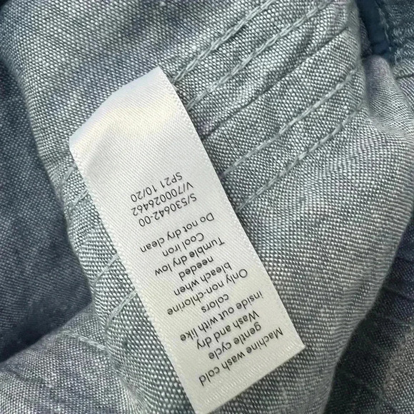 Athleta Cabo Linen Jogger Women's Blue 100% Linen Zip Pockets Size 0 - Picture 3 of 7